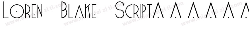 Loren Blake Script字体转换